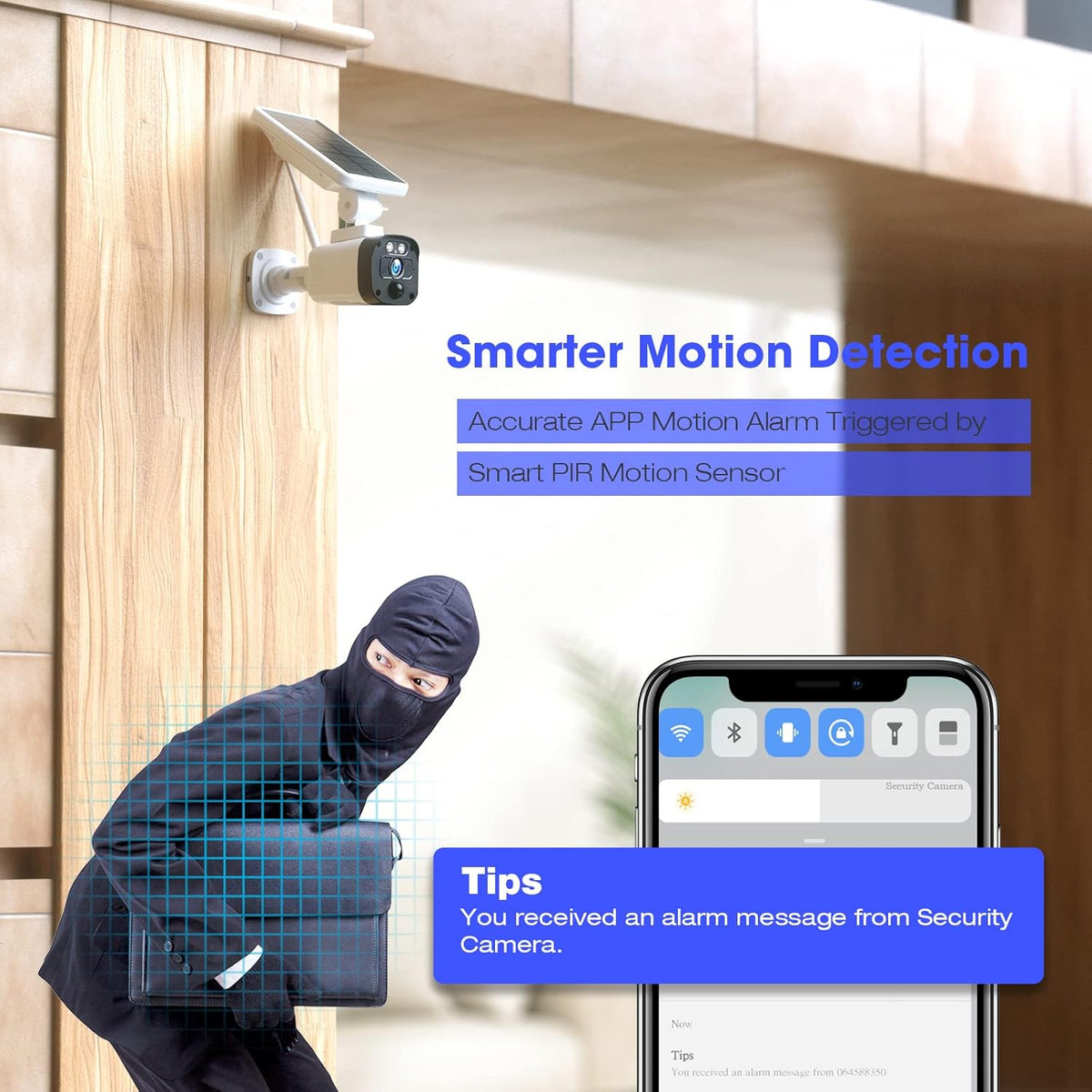 2K Solar Wireless Security Camera System with 3 WiFi Cameras and Base Station F84547
