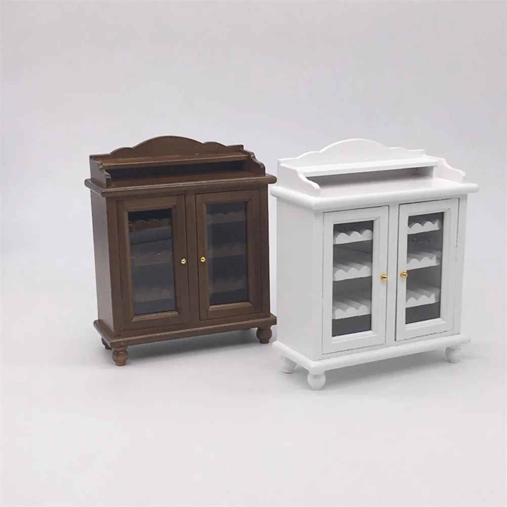 Walnut Color Mini Wooden Wine Cabinet Model S15434