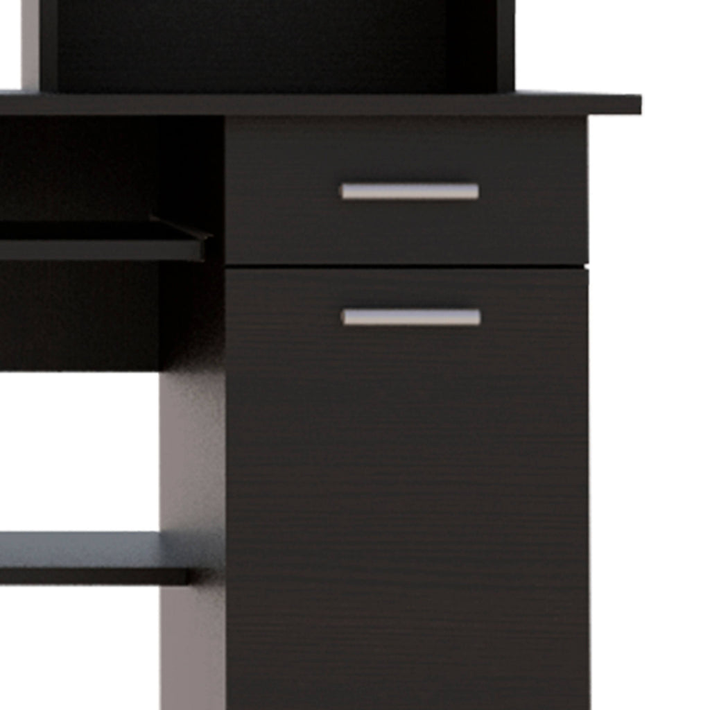 Ash Engineered Wood Desk with Hutch B462