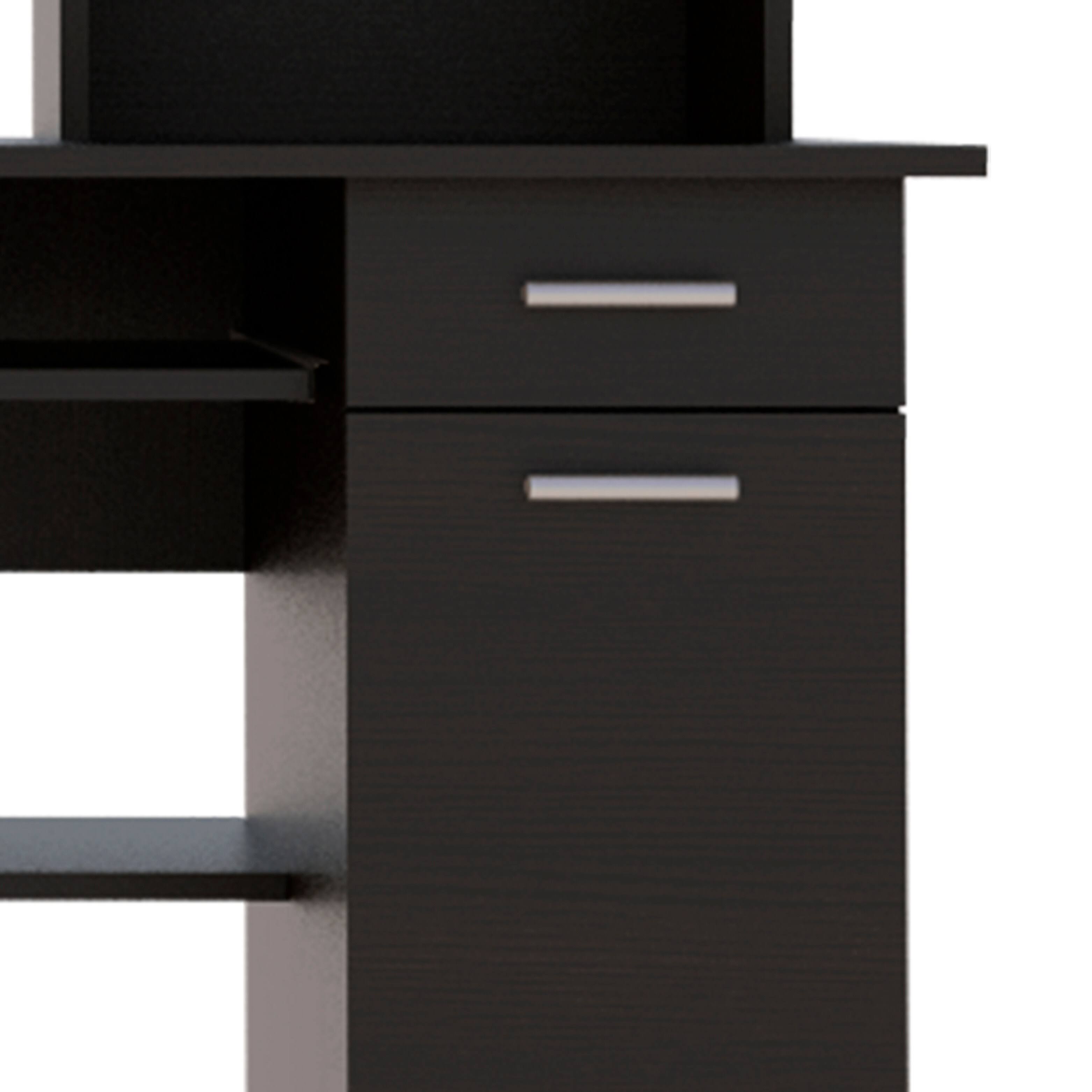 Ash Engineered Wood Desk with Hutch B462