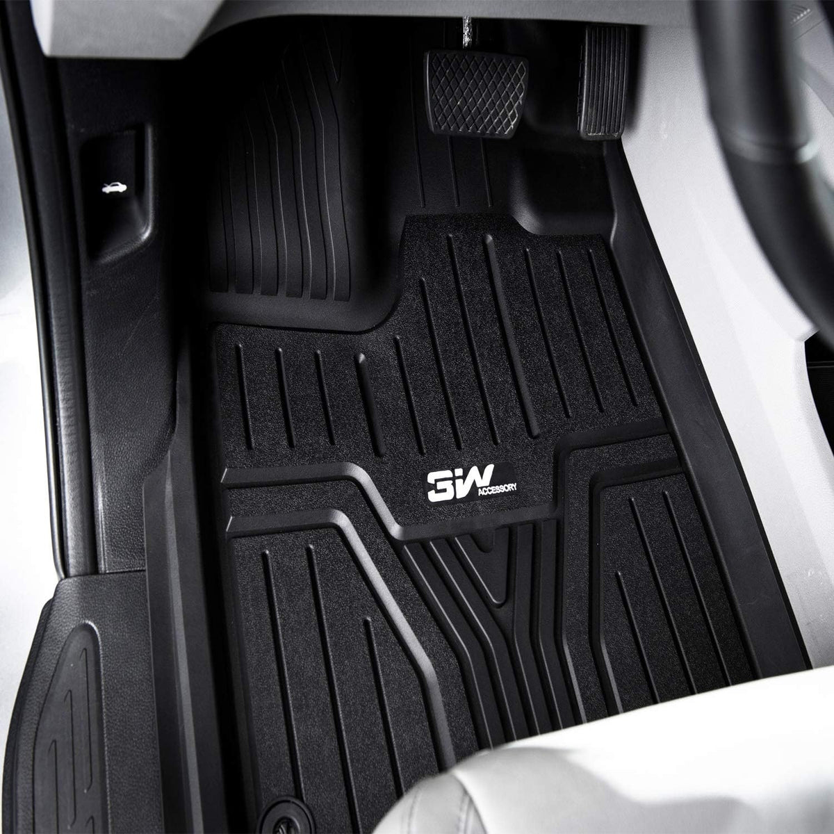 Black TPE All Weather Custom Fit Floor Liner and Cargo Mats Q3595