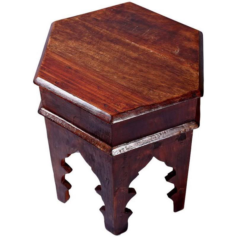 Rustic Brown Reclaimed Wooden Side Table V63233