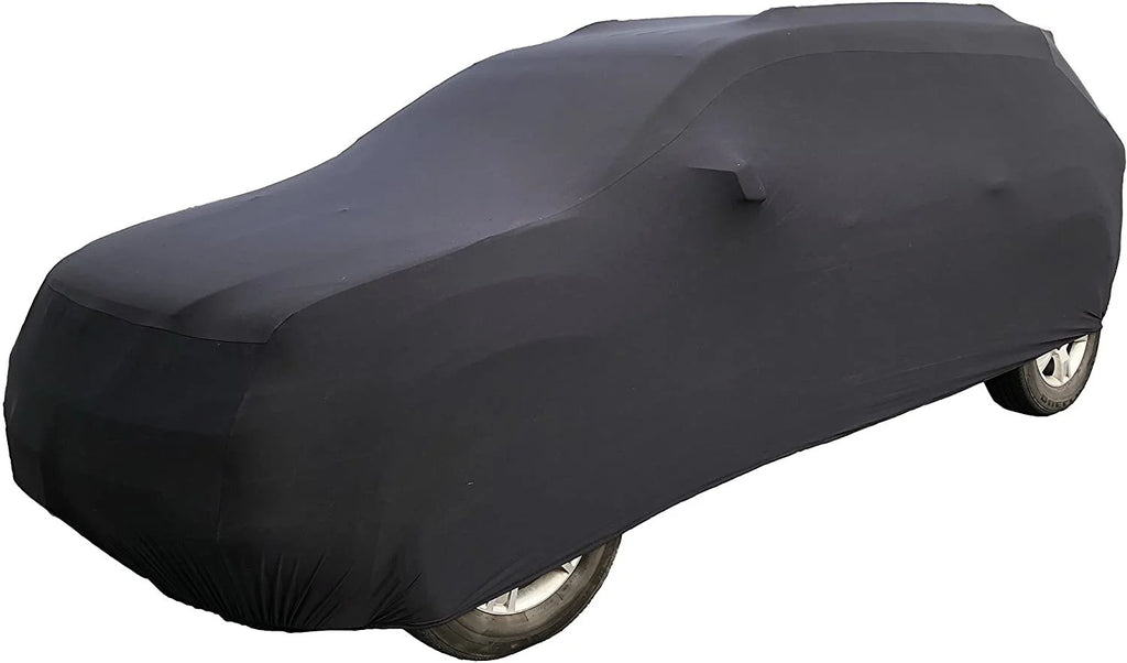 Black Satin Indoor SUV Car Cover with Storage Bag U3667