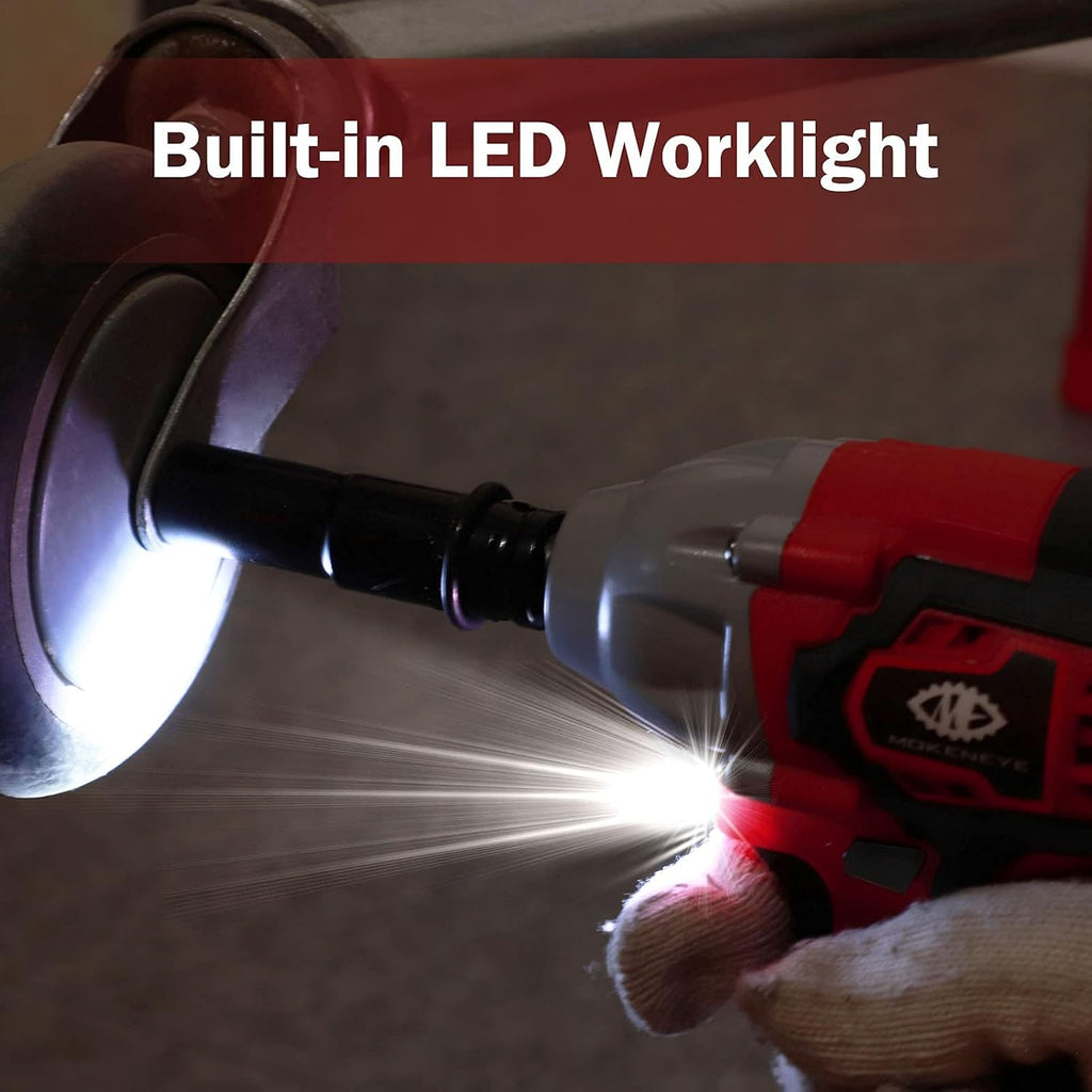 20V Cordless Brushless Impact Wrench with 4.0 Ah Battery, 300 Ft-lbs Torque, 1/2 Inch U91720