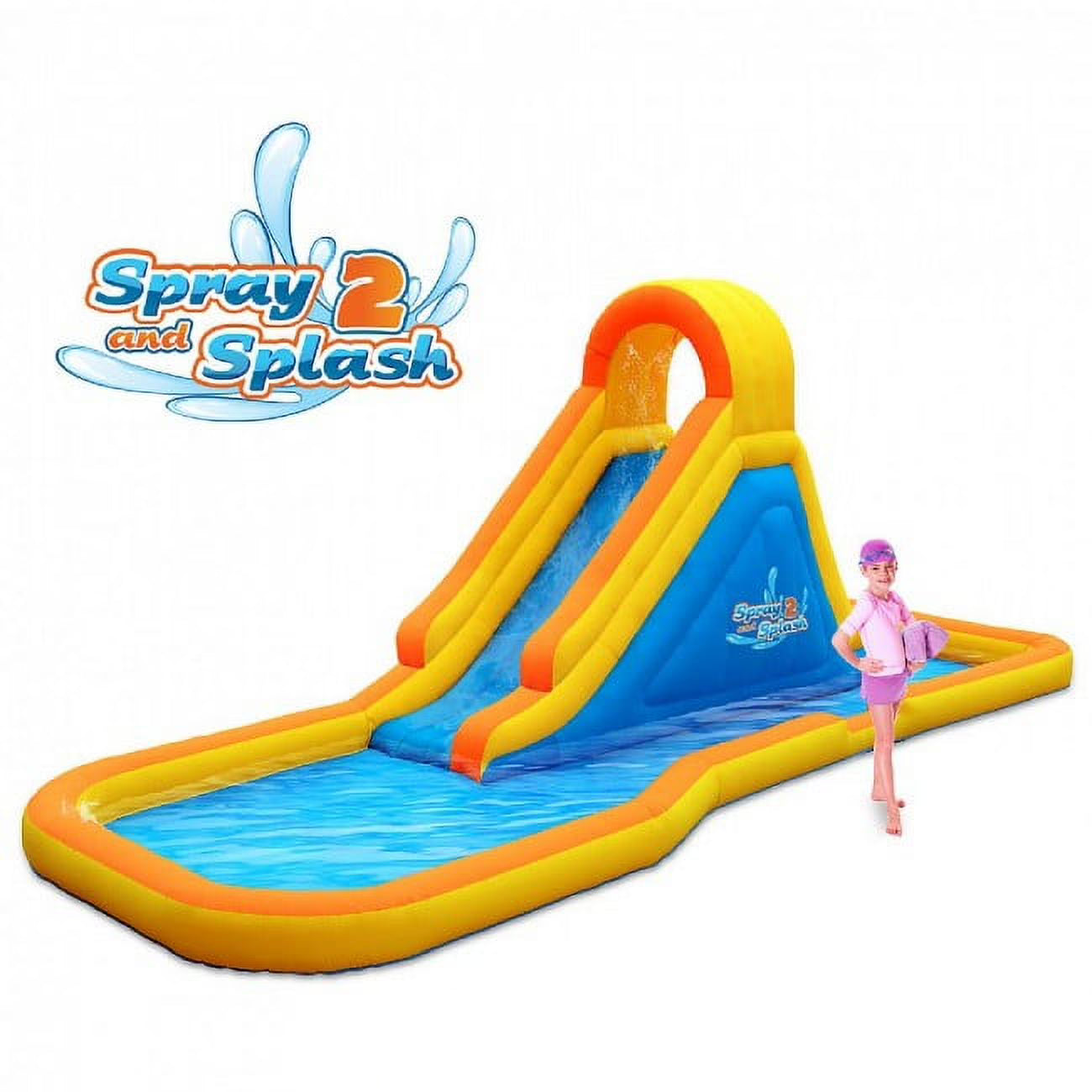 Inflatable Water Slide with Splash Area Q16276
