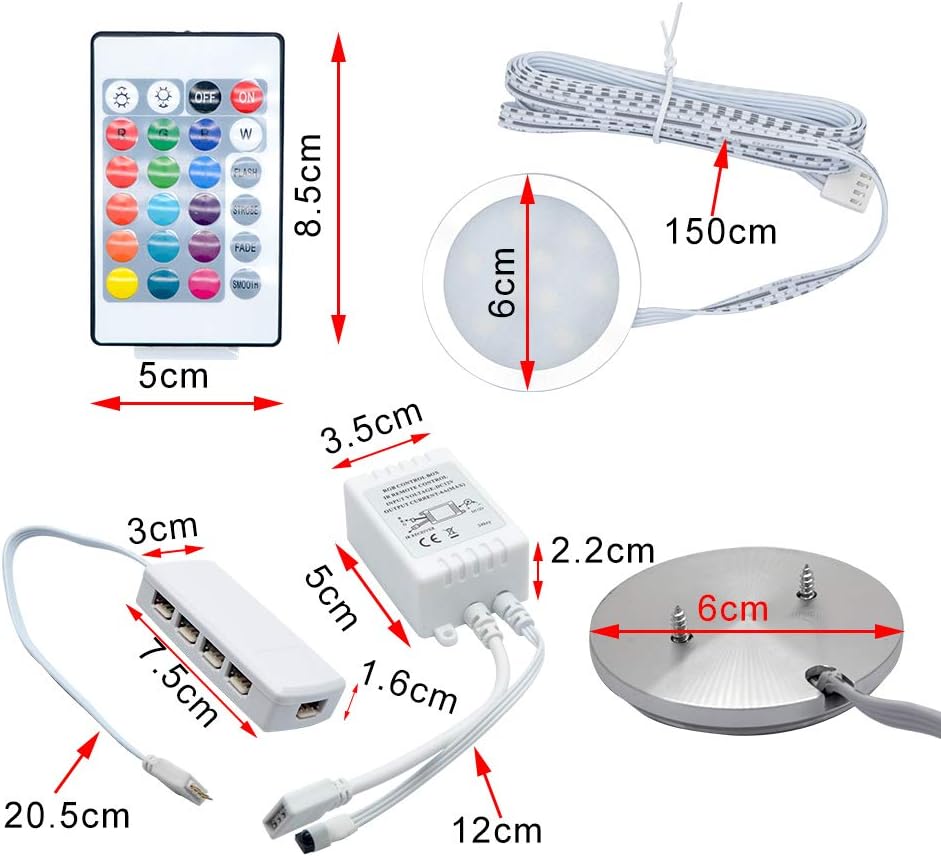 RGB Dimmable Under Cabinet Light Kit, Pack of 2 K33662