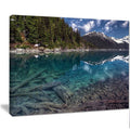 Blue Waters and Mountains Extra Large Landscape Art Canvas - 40 in. Wide x 30 in. High T805115