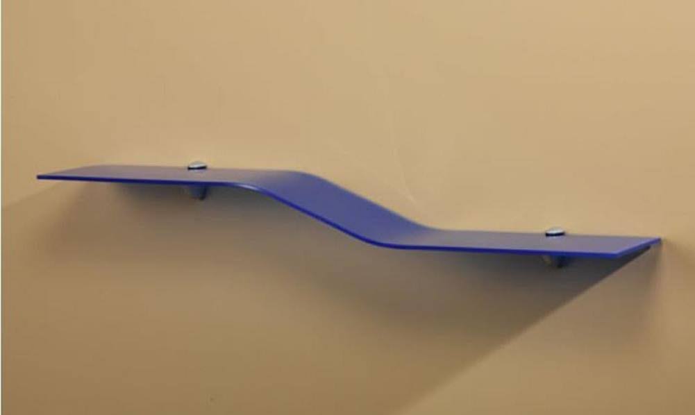 Blue Glass Bracket Shelf Y743972