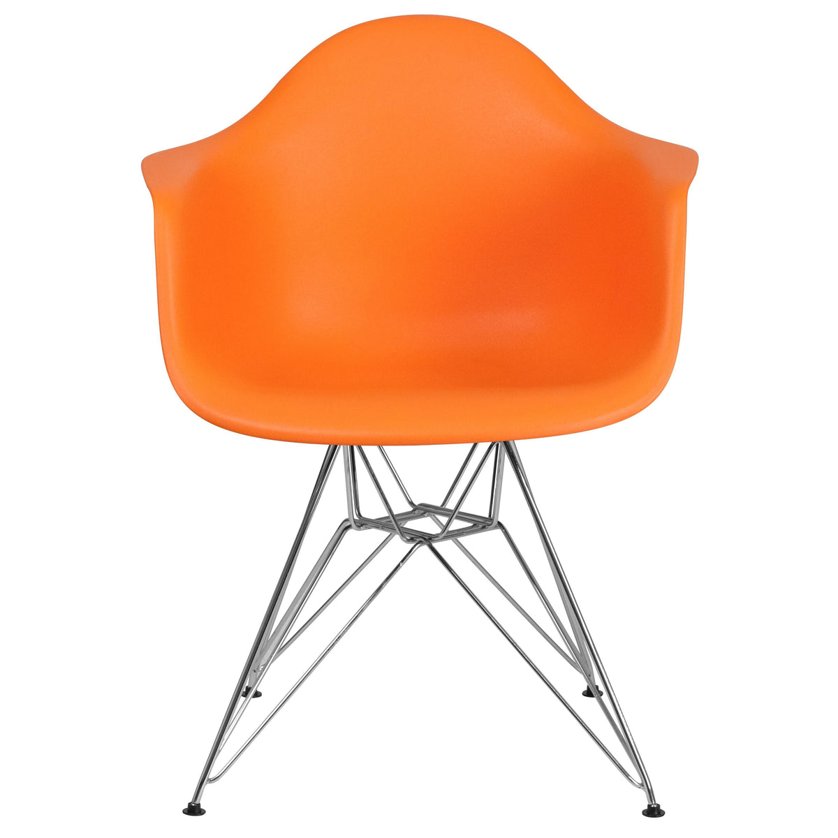 Green Plastic Chair with Chrome Base O537