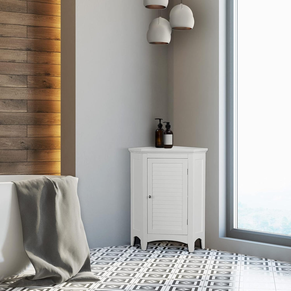 White Bathroom Storage Floor Cabinet D3242