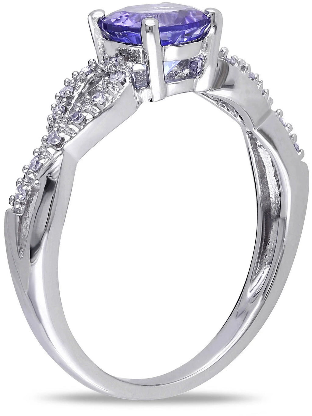 10kt White Gold Tanzanite Diamond Engagement Ring H411961