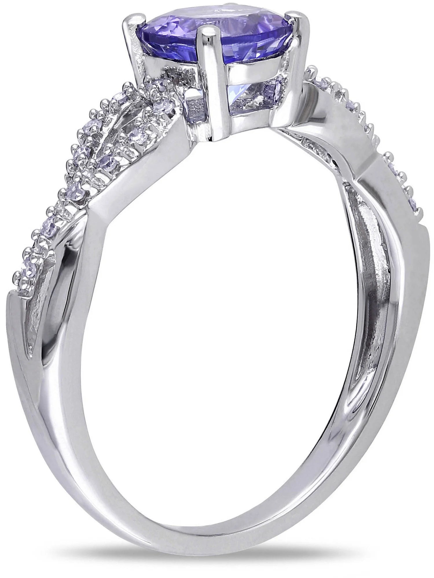 10kt White Gold Tanzanite Diamond Engagement Ring H411961