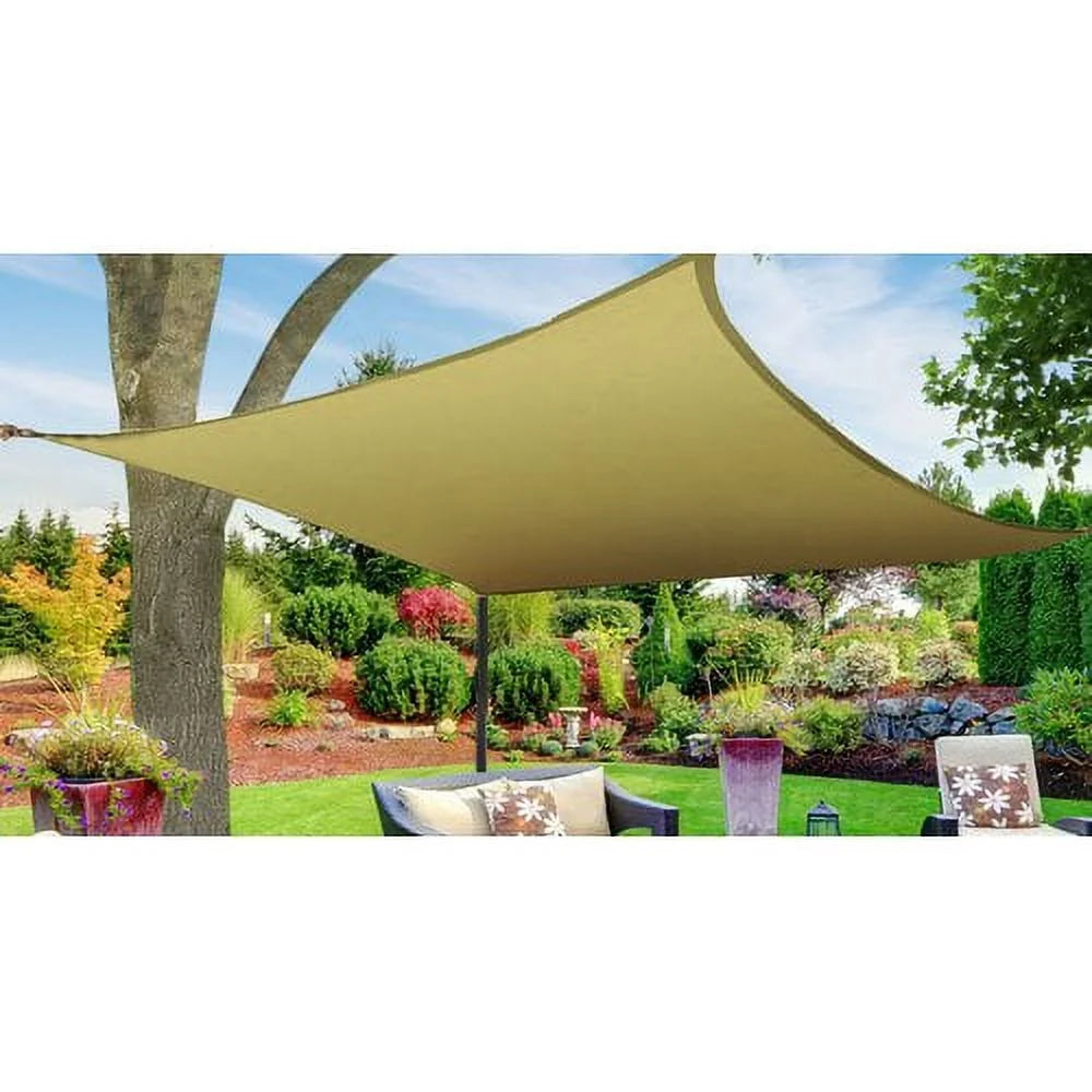 Blue 12' x 12' Square Sun Shade Sail Canopy X371230