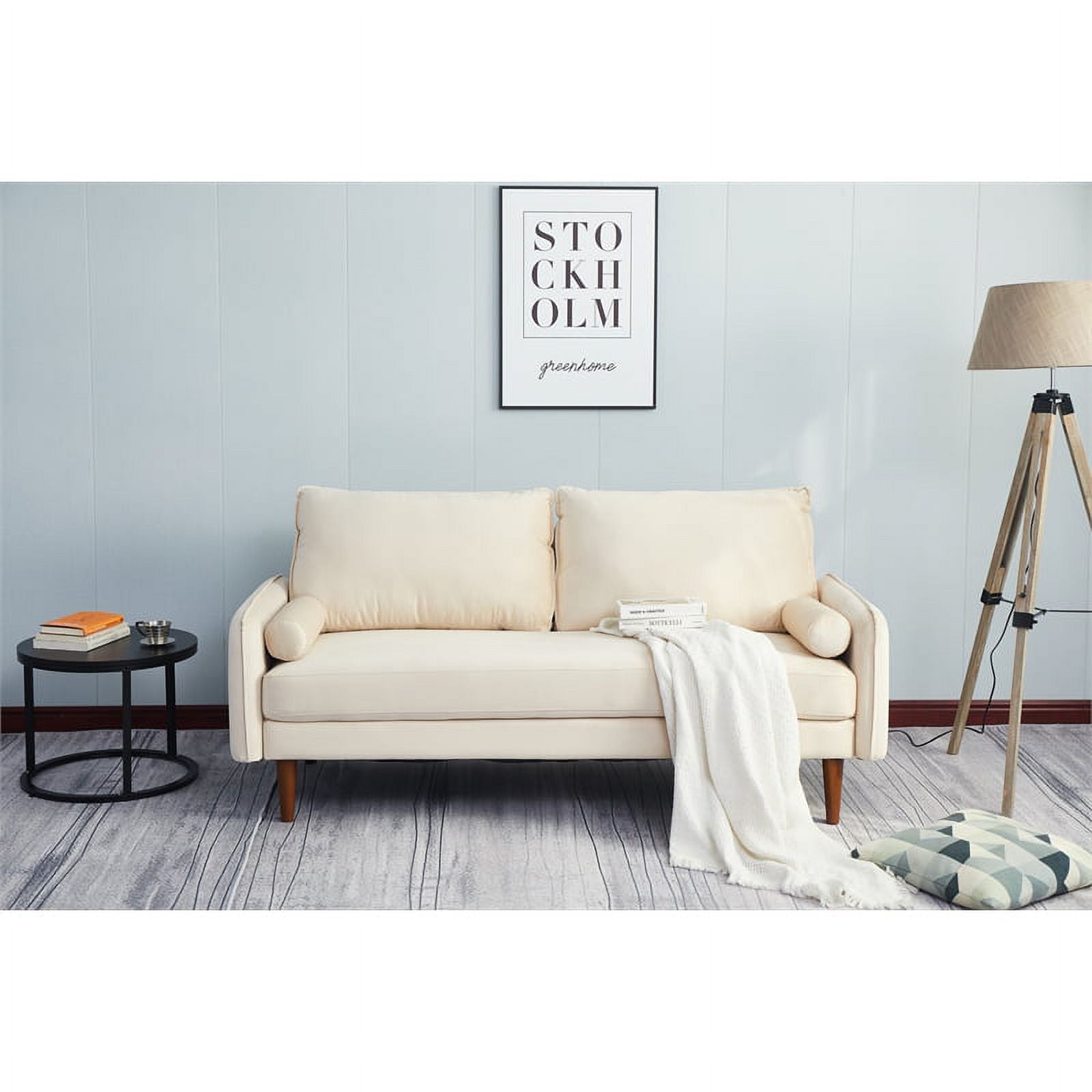 Beige Velvet Sofa Y224225