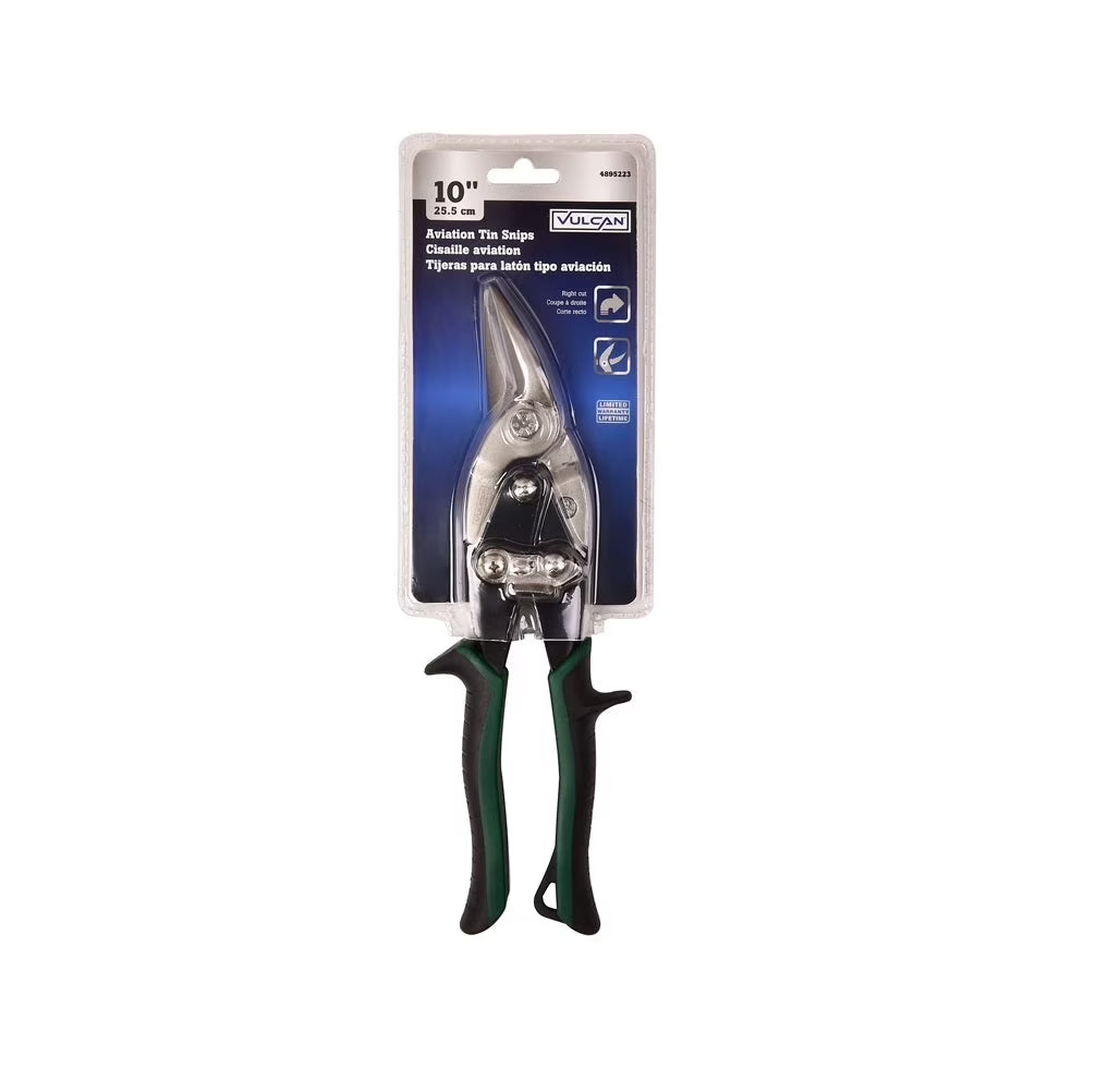 Right-Cut Aviation Tin Snips, 10" Z433308