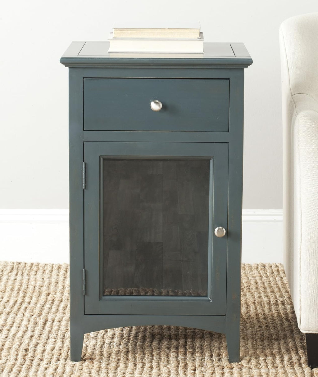 French Grey End Table V618