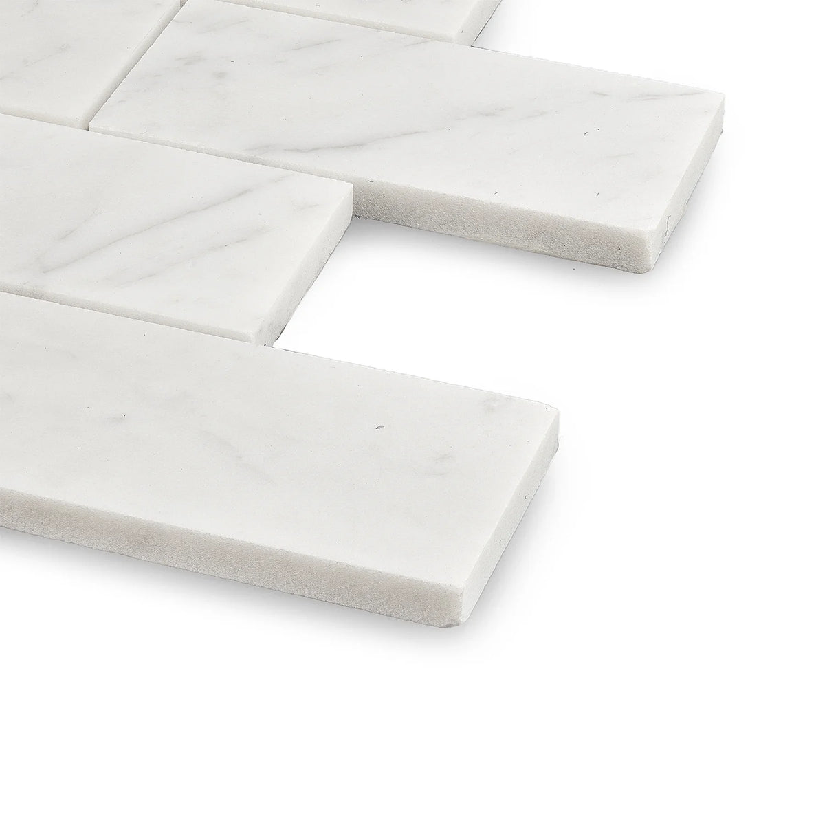 White Carrara Marble Rectangle Mosaic Floor and Wall Tile (Pack of 11) G624492