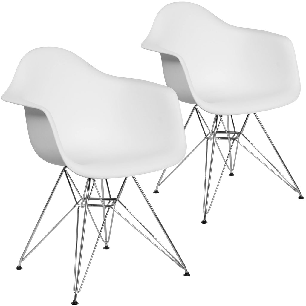 Green Plastic Chair with Chrome Base O537