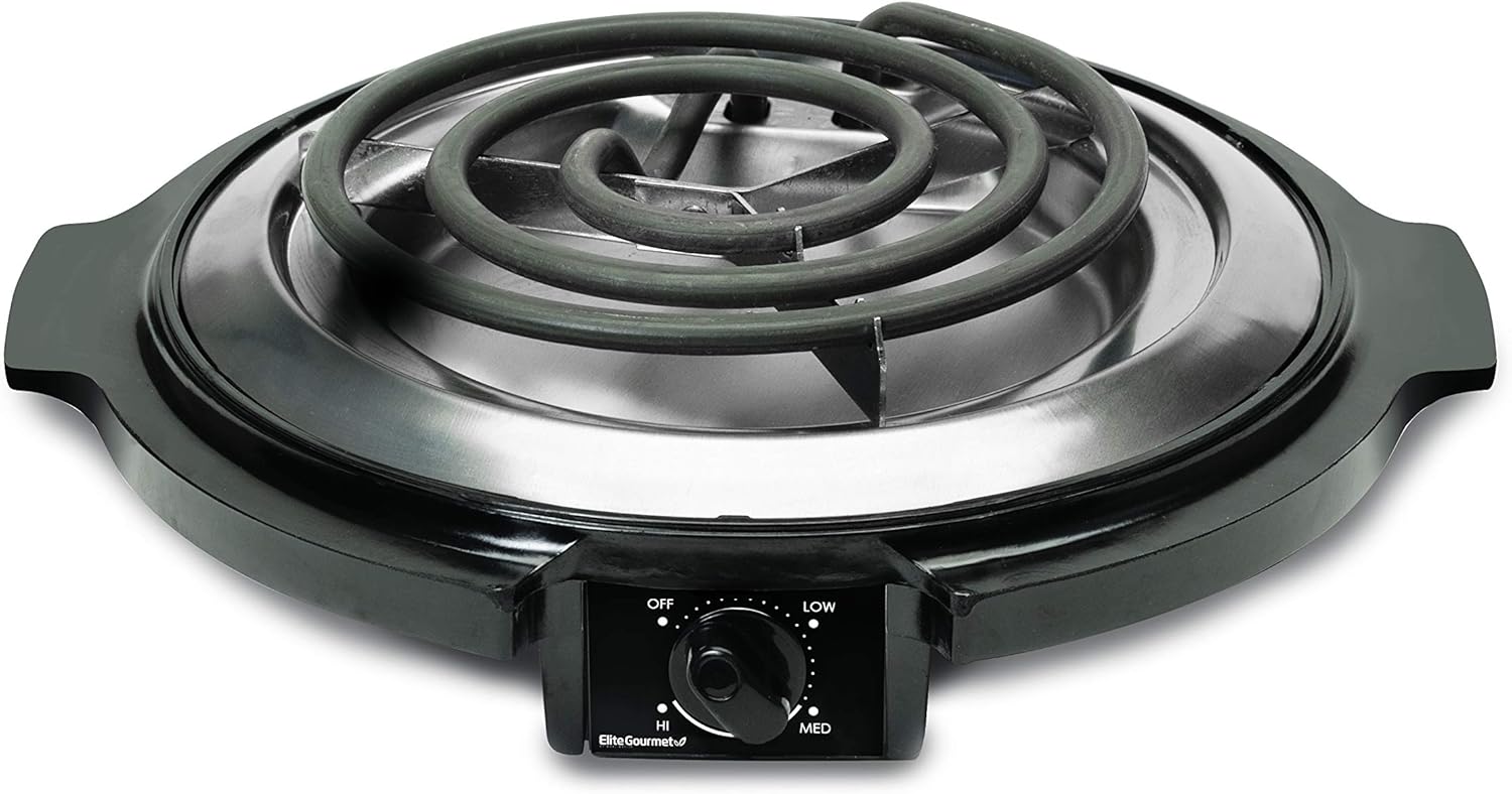 White 1000 Watts Electric Single Burner, Pack of 2 X9534