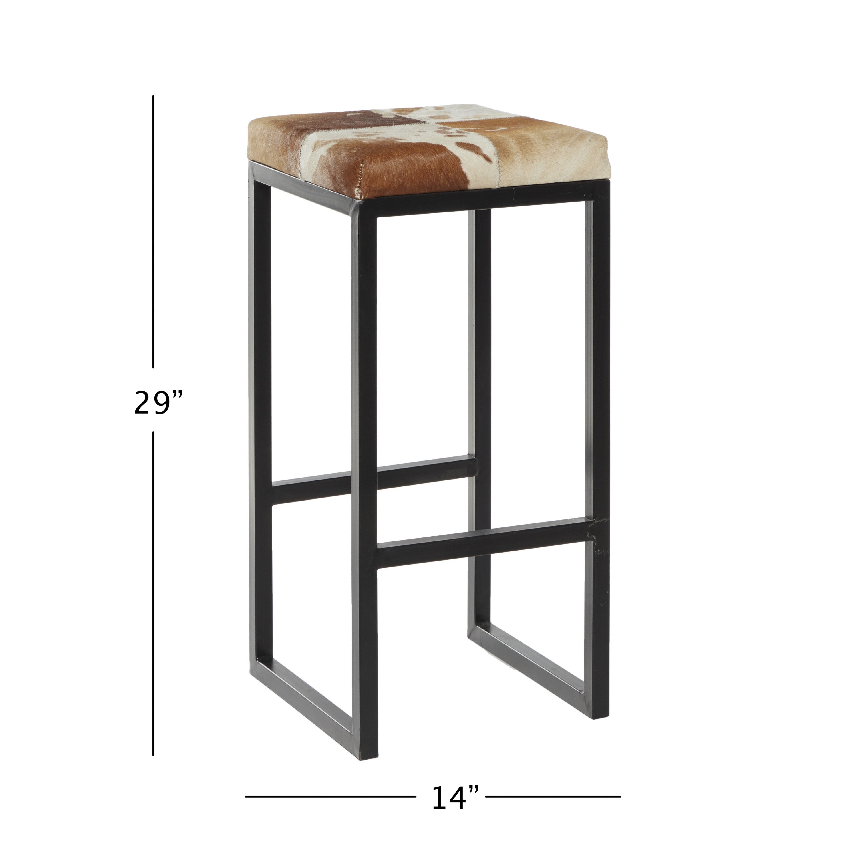 Gray Metal Bar Stool with Black Base Y732018
