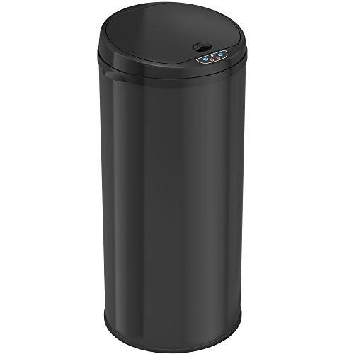 13 Gallon Automatic Trash Can Black W167614