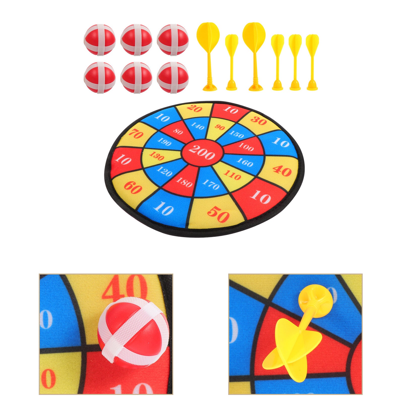 13Pcs Kids Sticky Balls Darts Board Toys T67063