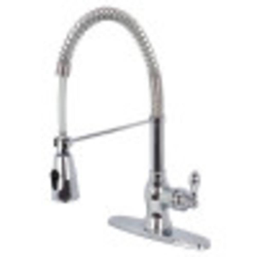 Polished Chrome Pull Down Single Handle Kitchen Faucet E1534