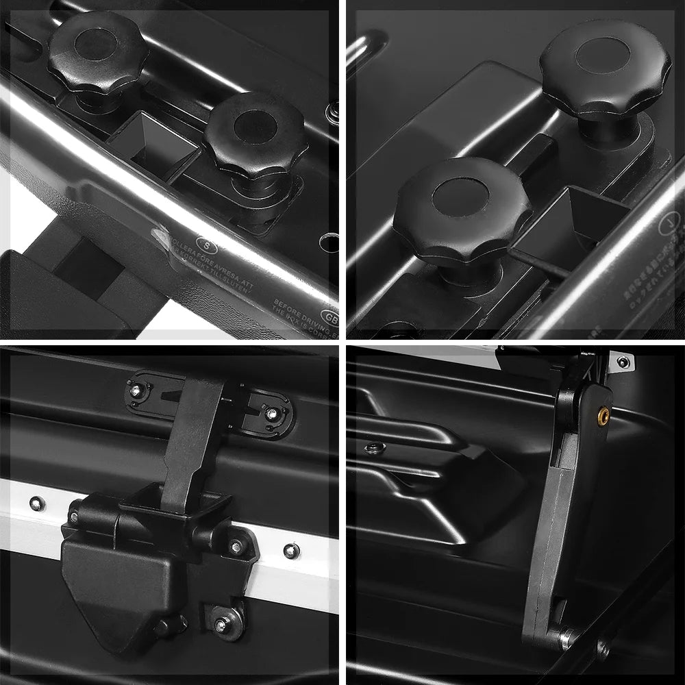 Glossy Cargo Top Carrier Luggage Rooftop Mount Storage Box w/Lock R21572