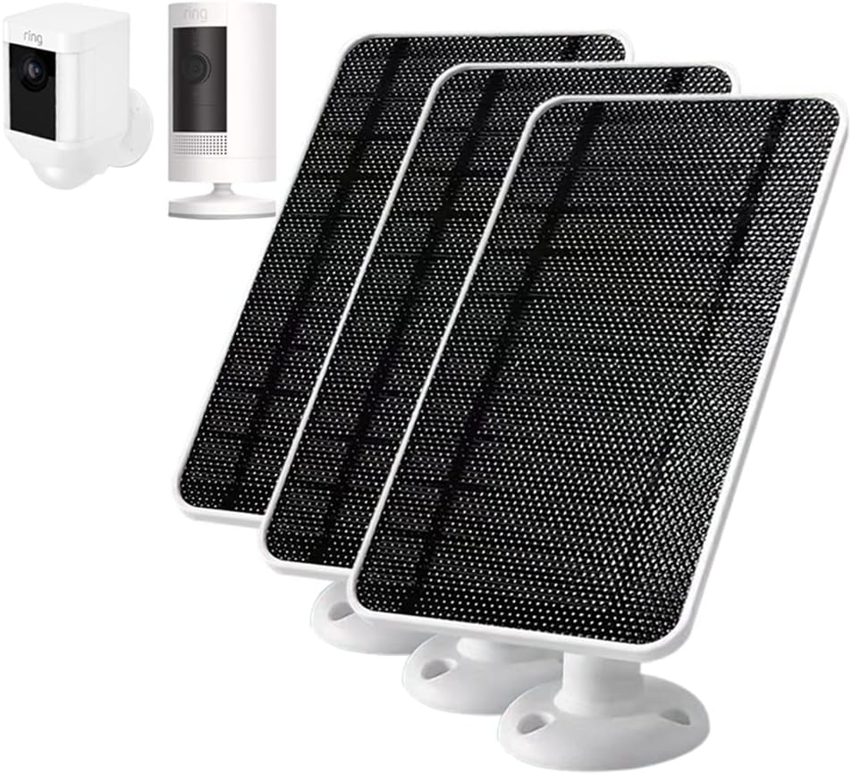 3 Pack Solar Panel with 13 FT Cable and Adjustable Wall Mount O60153