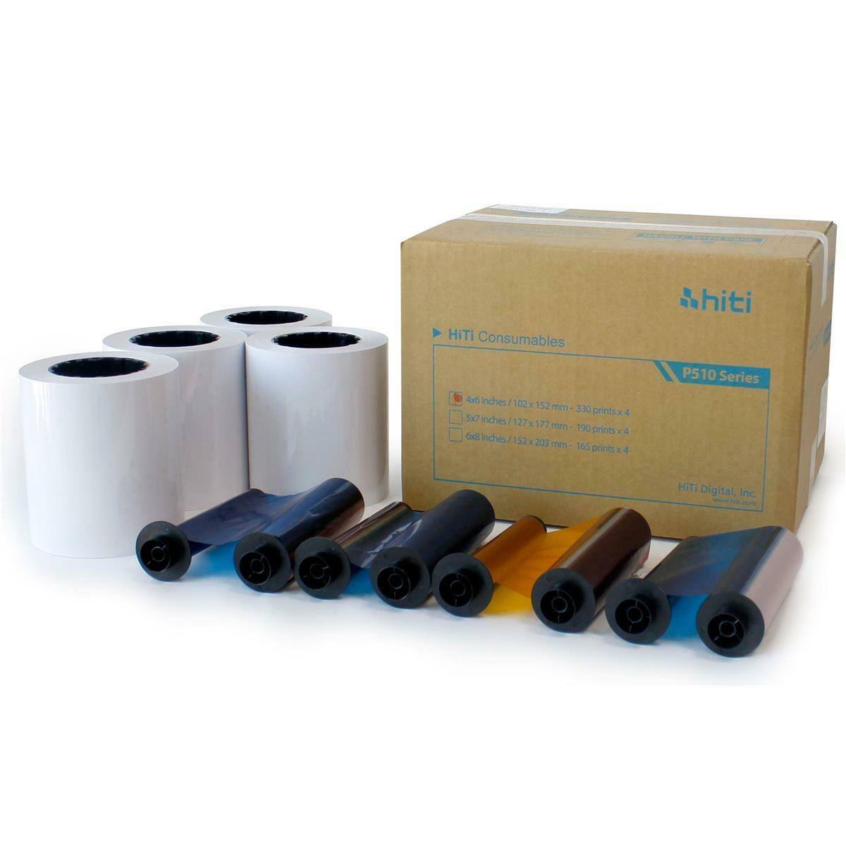 4x6x22 Ribbon and Paper Case 4X 330 Sheet Rolls 1320 Total Prints M568135