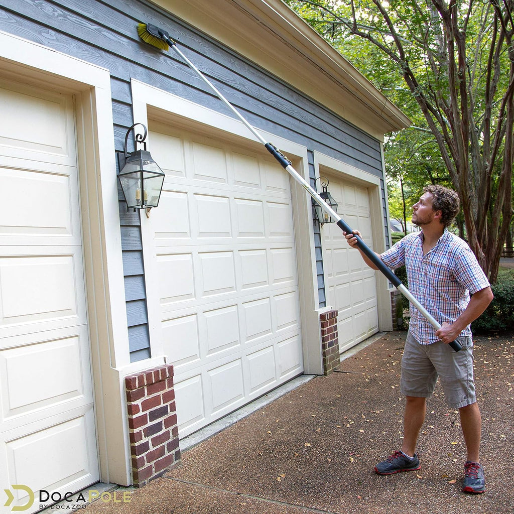 6-24 Foot Hard Bristle Brush Extension Pole with Telescopic Pole G26950