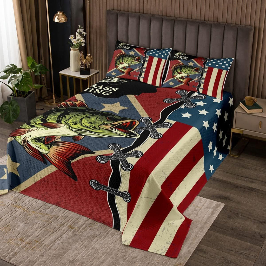 Twin Camo Quilted Bedspread T5304