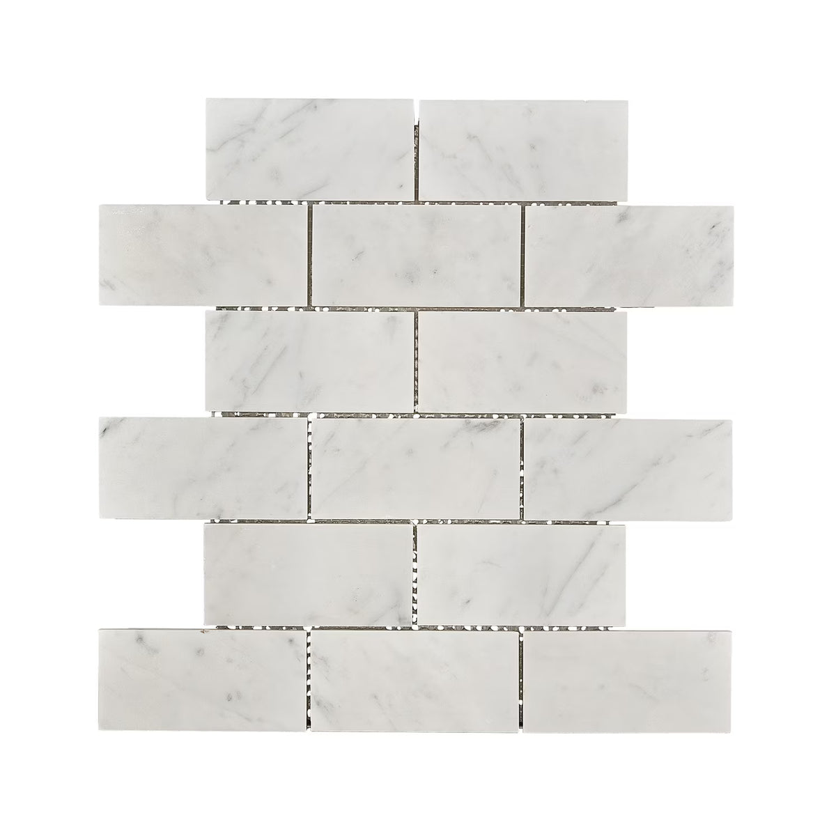 White Carrara Marble Rectangle Mosaic Floor and Wall Tile (Pack of 11) G624492