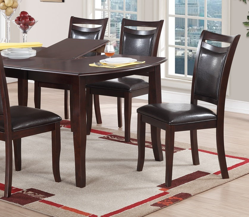 Set of 2 Brown Faux Leather Side Chairs J396501