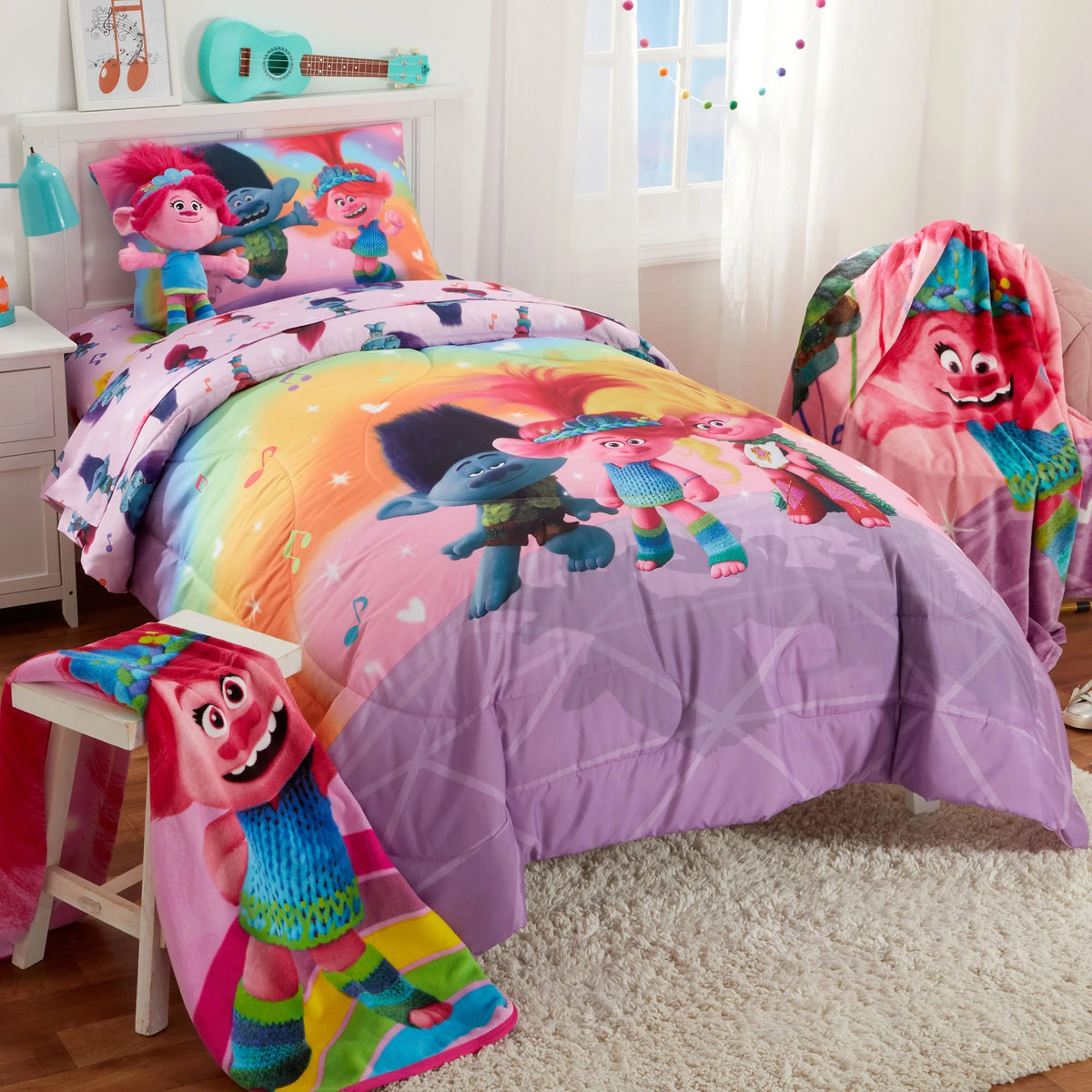 Twin Bed in a Bag Comforter and Sheets O849