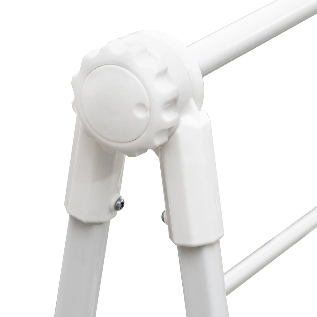 White Collapsible Steel Rolling Clothes Drying Rack D53475