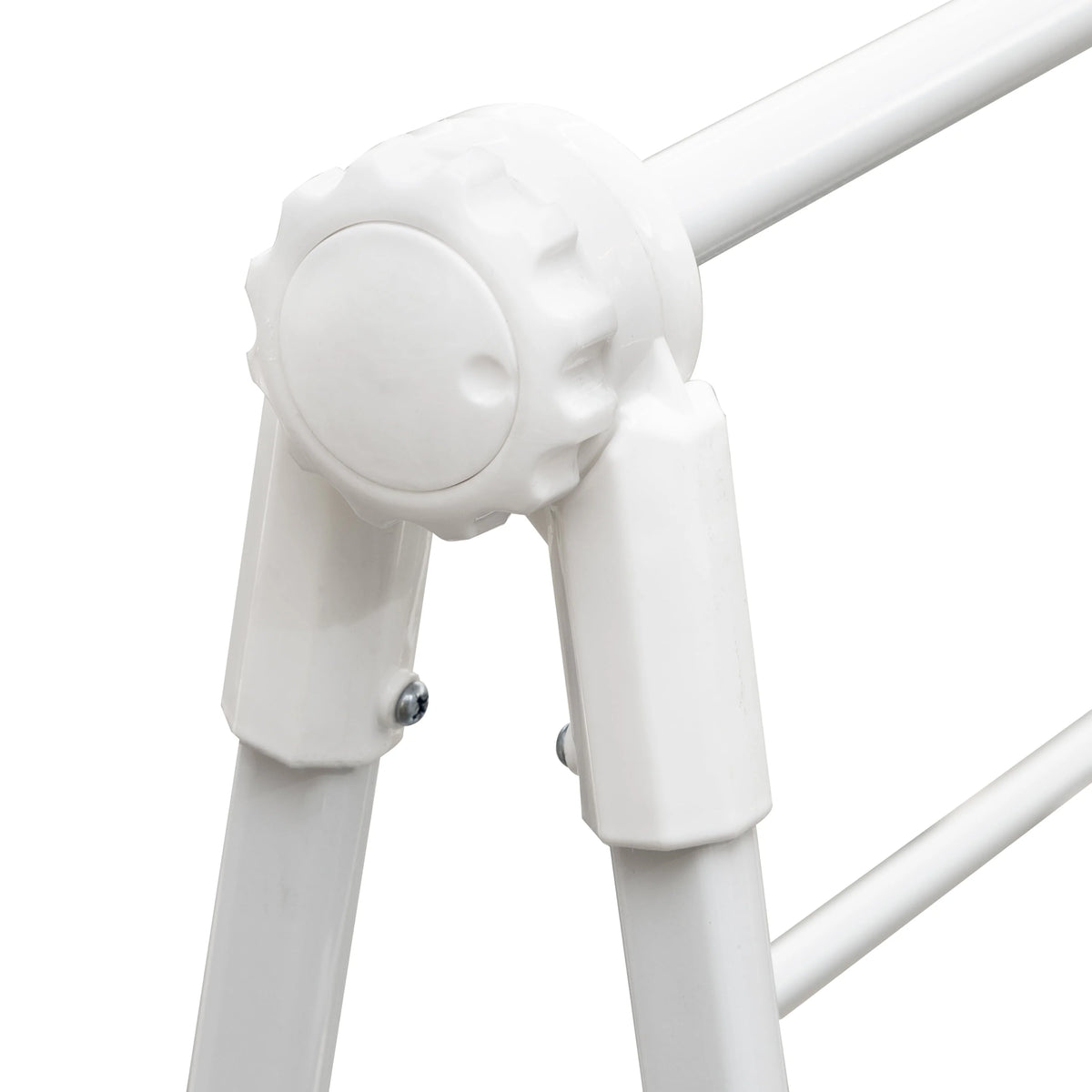White Collapsible Steel Rolling Clothes Drying Rack D53475