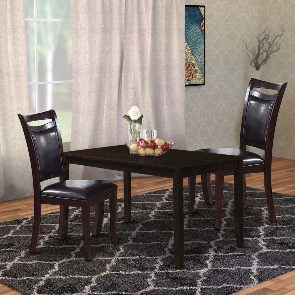 Set of 2 Brown Faux Leather Side Chairs J396501