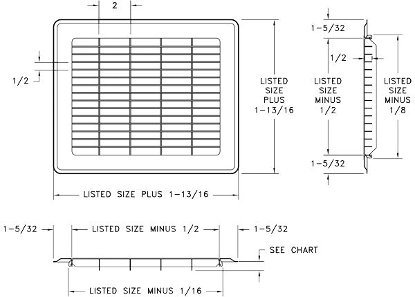 Heavy Gauge Steel Floor Grille L683233