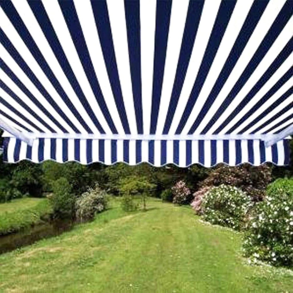 Blue/White Patio Awning Canopy RV Tent S1557