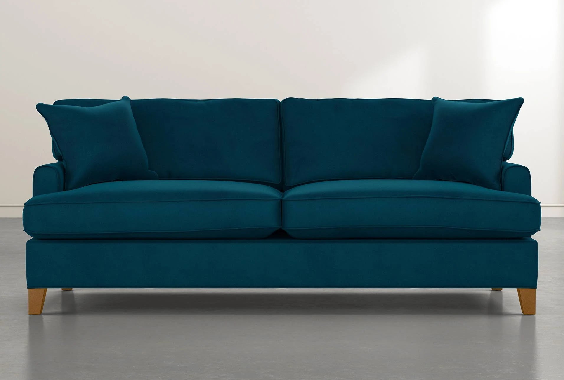 Teal Blue Velvet Sofa T62689