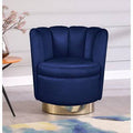 Navy Velvet Swivel Barrel Chair T3449