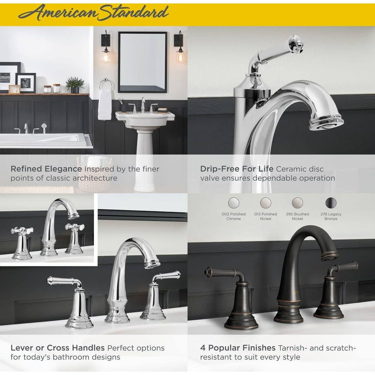 Polished Chrome Widespread Bathroom Faucet with Pop-Up Drain S432
