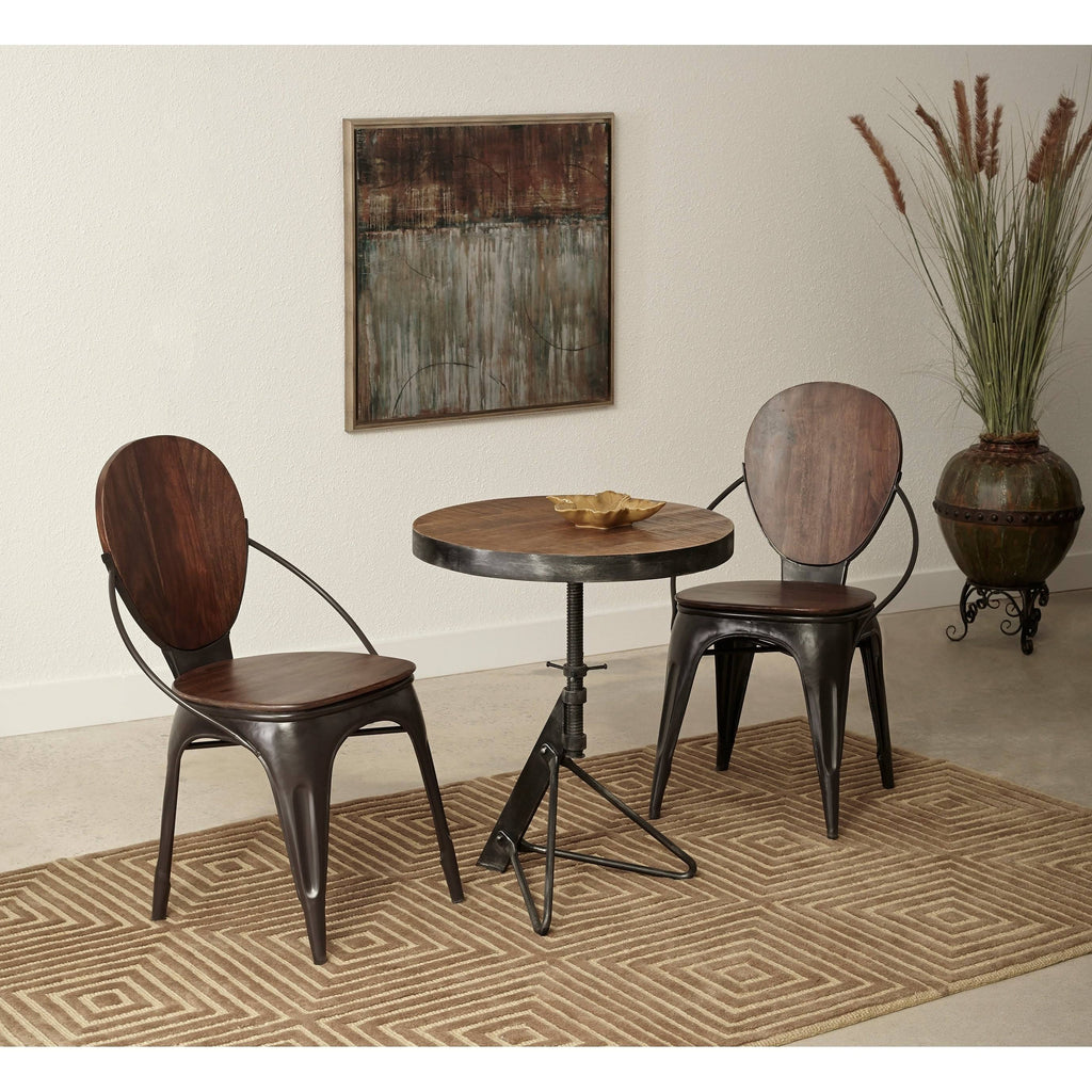 Natural Adjustable Round Accent Table L628294