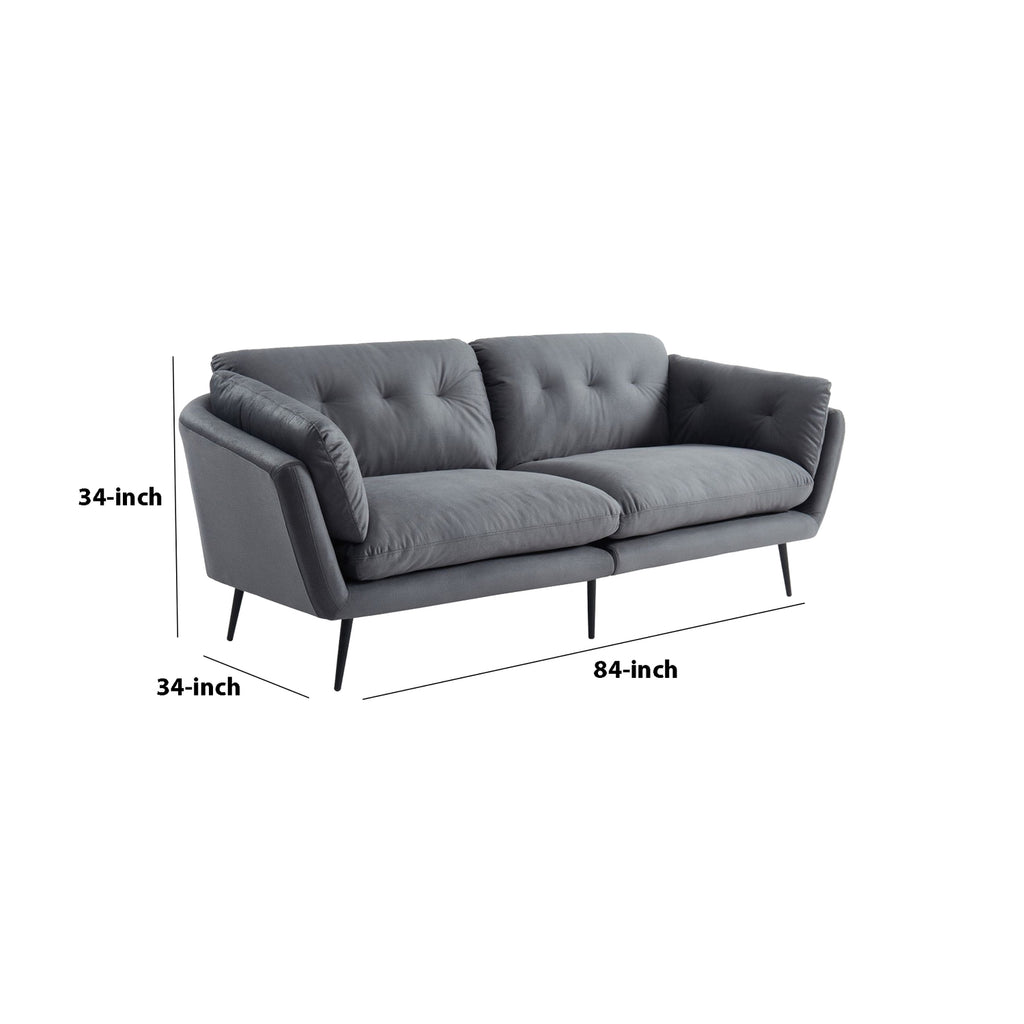 Dark Gray Fabric Upholstered Sofa L87508