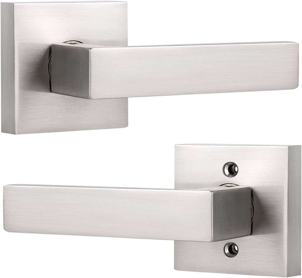 3 Pack Brushed Nickel Passage Door Leverset G76281