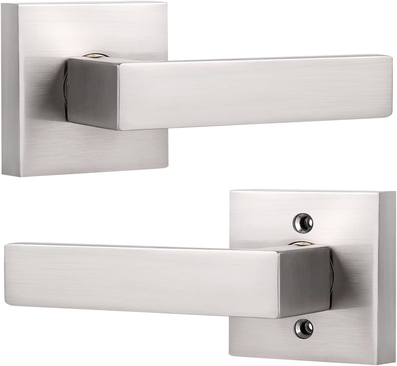 3 Pack Brushed Nickel Passage Door Leverset G76281
