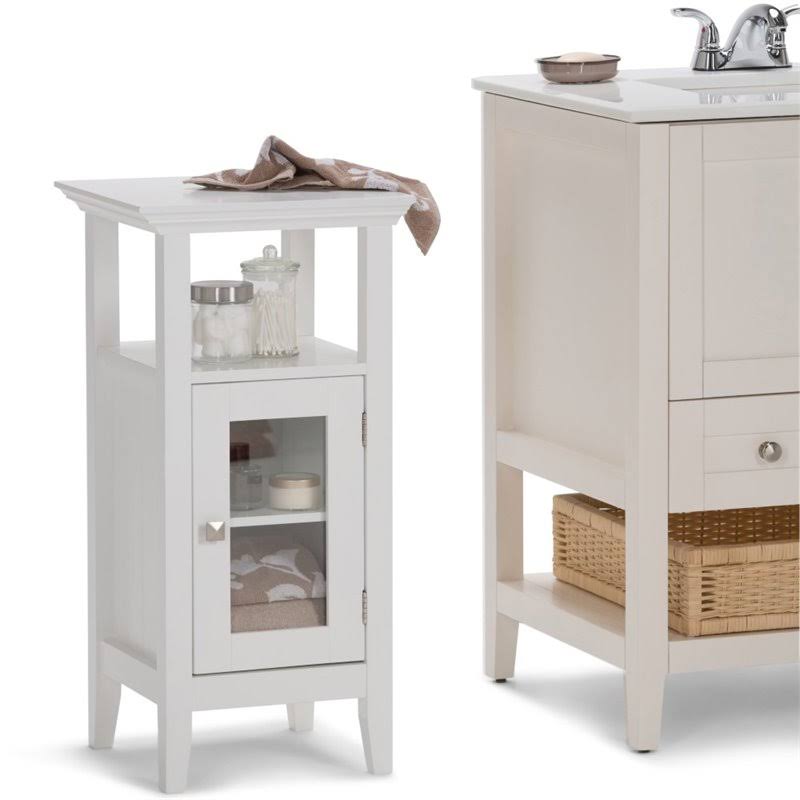 Pure White Floor Storage Bath Cabinet M19439