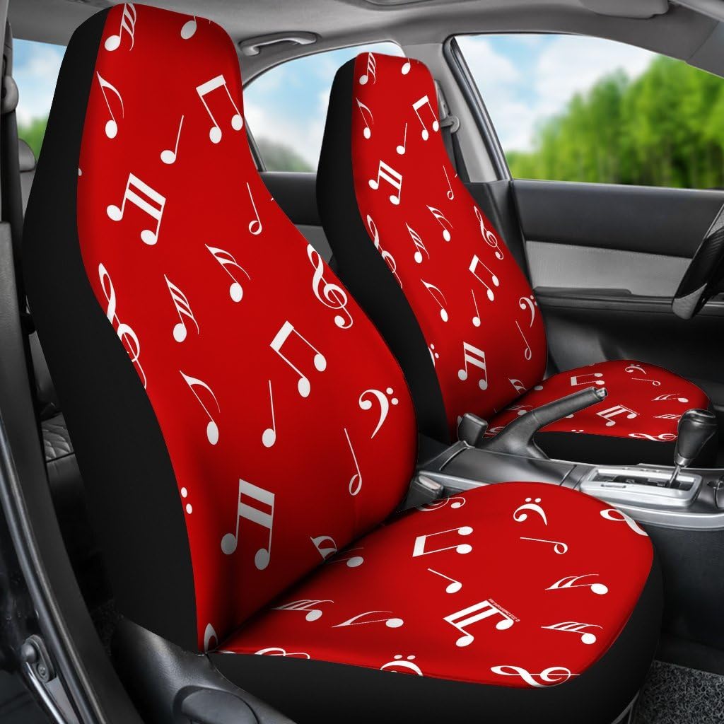 Red Microfiber Car Seat Covers Set of 2 W609