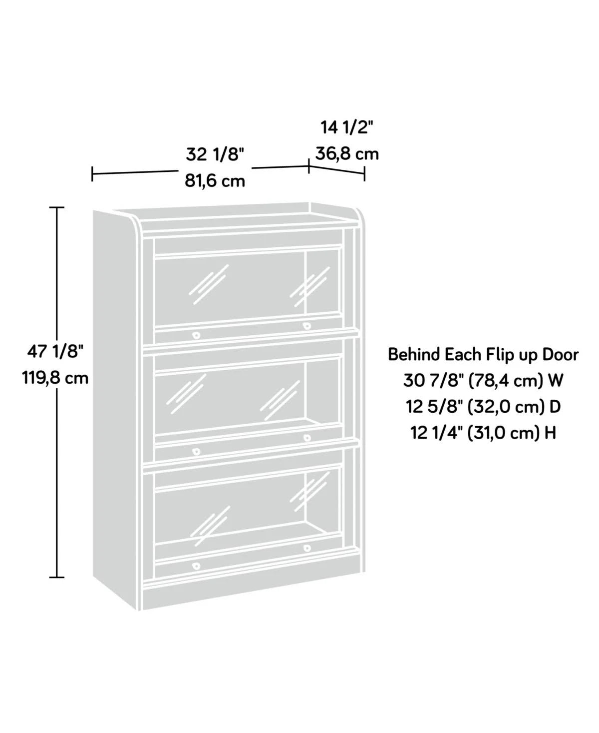 3-Shelf Bookcase, Iron Oak I796